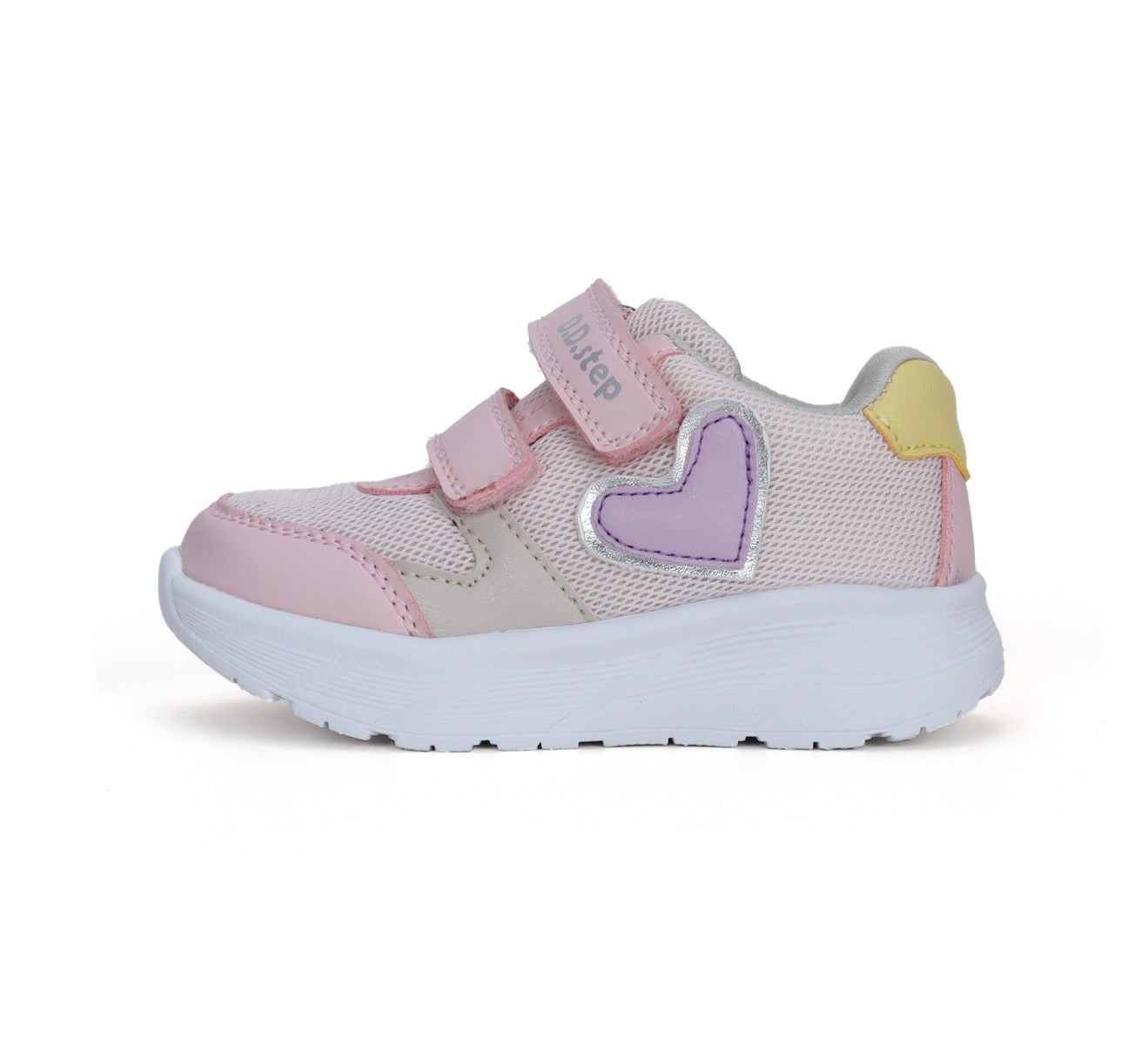 D.D.Step pantofi fete sport 26-31 Cream cu inimioare Imagine secundară a produsului
