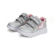 D.D.Step pantofi fete sport 26-31 Silver cu inimioare