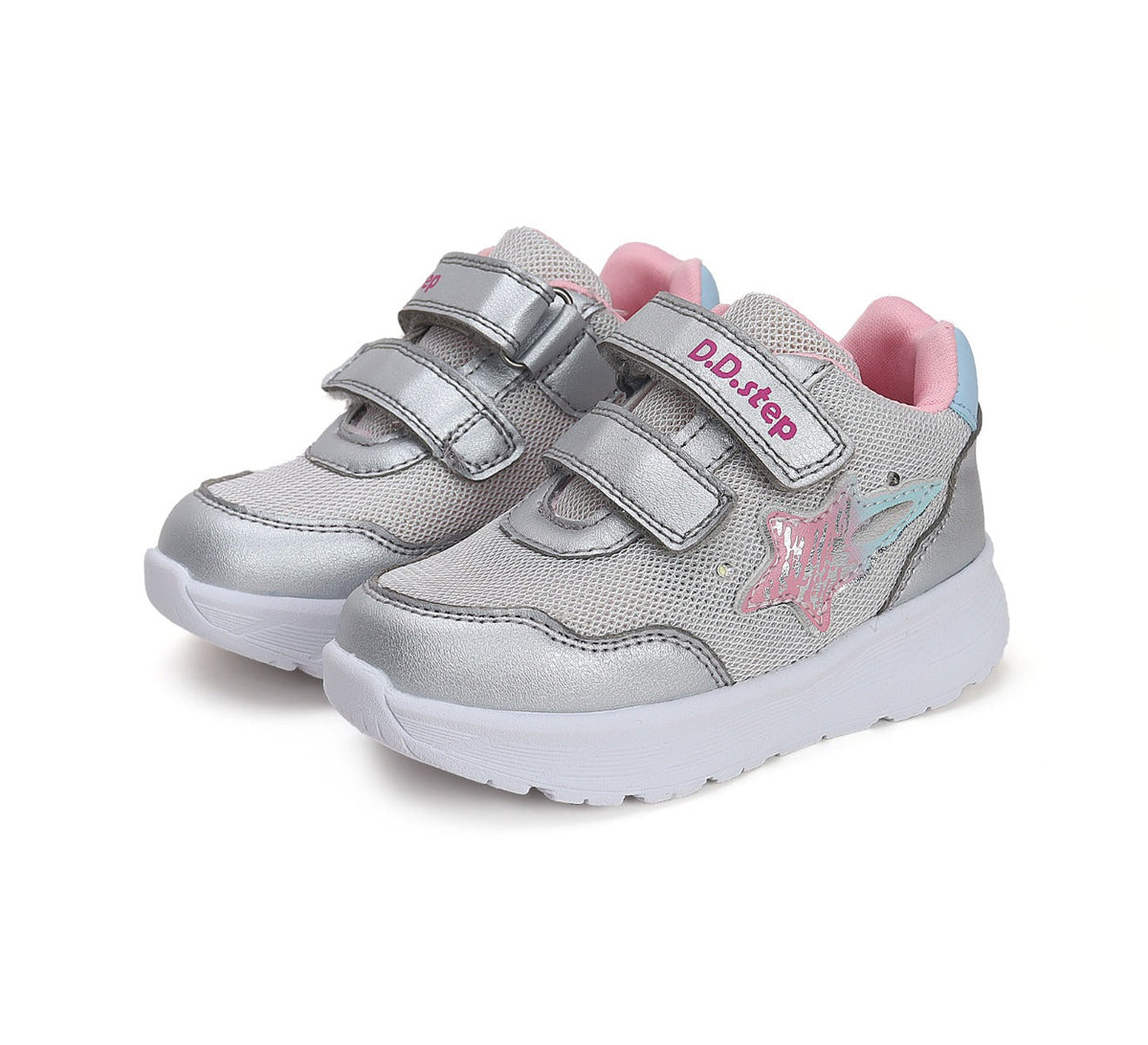 D.D.Step pantofi fete sport cu LED 20-25, Stea Silver Fő kép