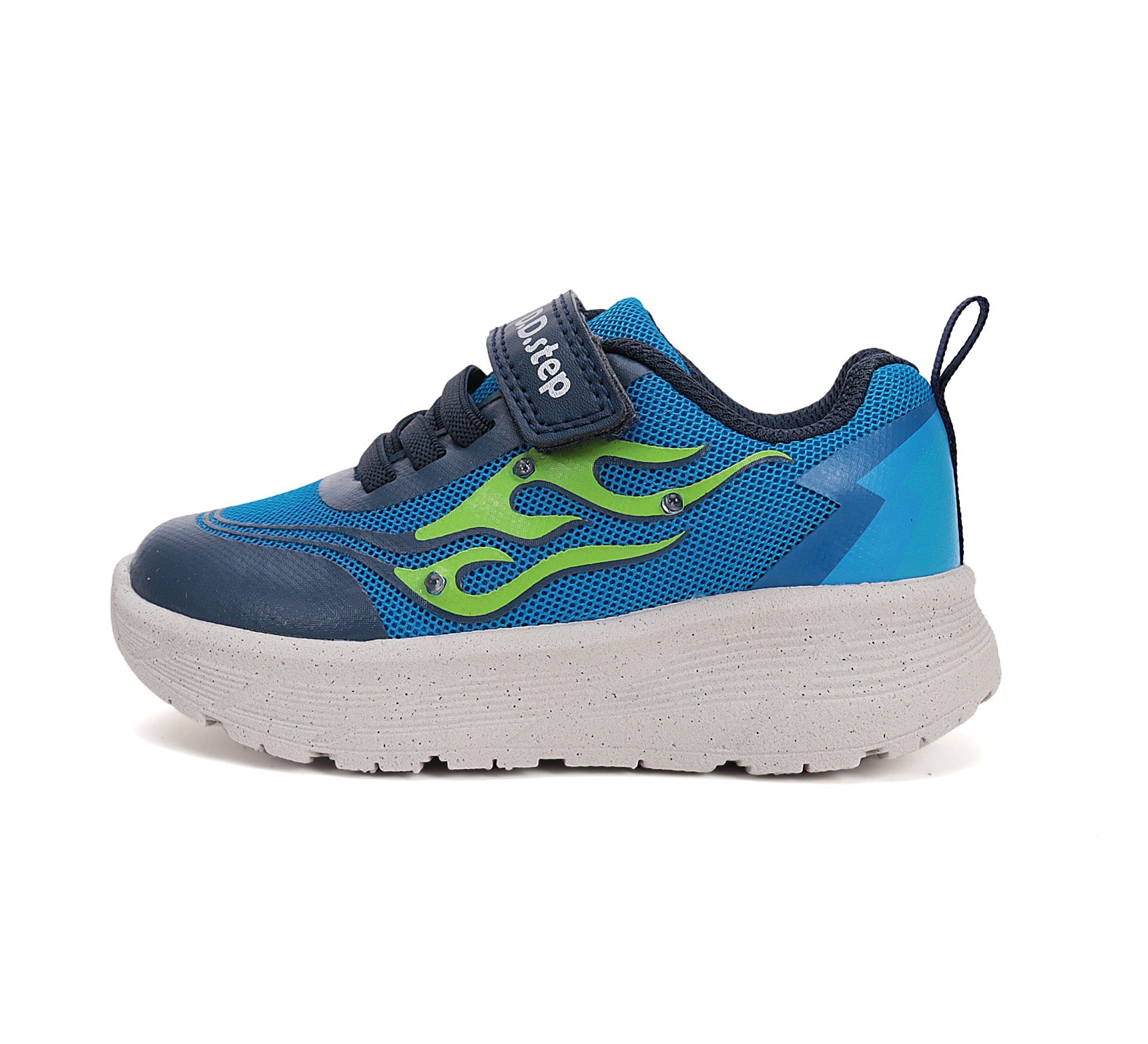 D.D.Step pantofi baieti sport cu LED 22-27 Bermuda Blue cu flacari Imagine secundară a produsului