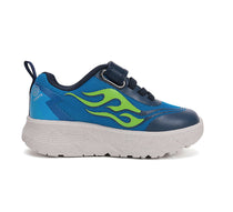 D.D.Step pantofi baieti sport cu LED 22-27 Bermuda Blue cu flacari