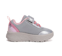 D.D.Step pantofi fete sport cu LED 22-27 Silver cu trandafir