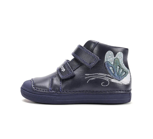 D.D.Step pantofi fetite 25-30 Royal Blue cu fluturas Imagine secundară a produsului