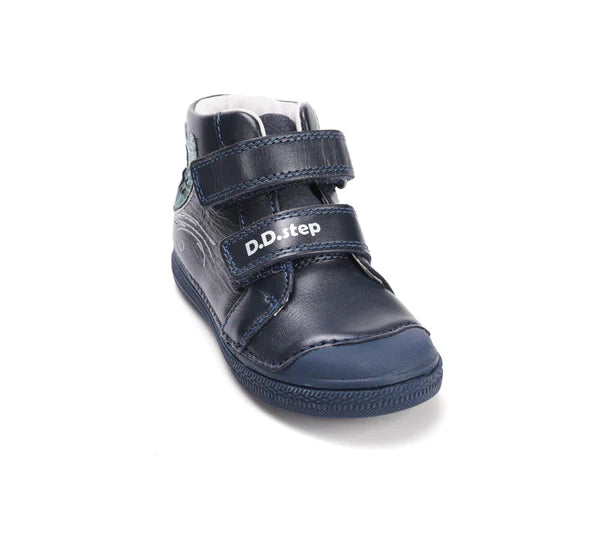 D.D.Step pantofi fetite 25-30 Royal Blue cu fluturas