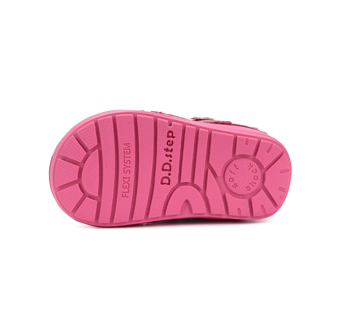 D.D.Step pantofi fetite captusiti 20-25 Dark Pink cu copac inflorit