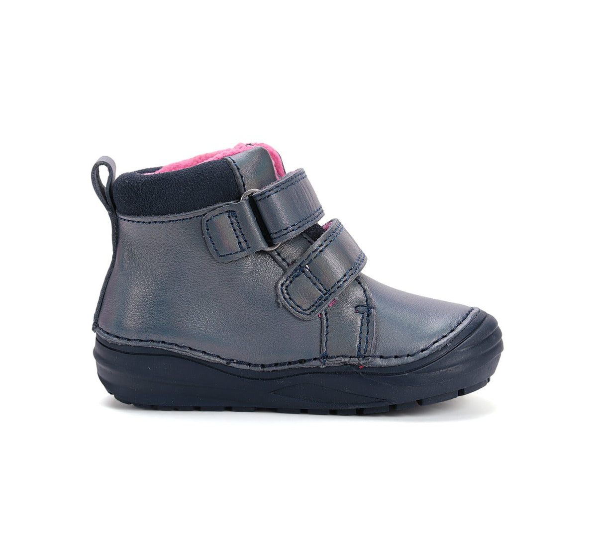 D.D.Step pantofi fetite captusiti 20-25 Royal Blue cu copac inflorit