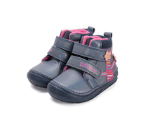 D.D.Step pantofi fetite captusiti 20-25 Royal Blue cu copac inflorit