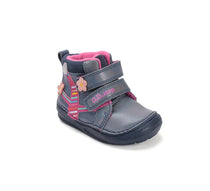 D.D.Step pantofi fetite captusiti 20-25 Royal Blue cu copac inflorit
