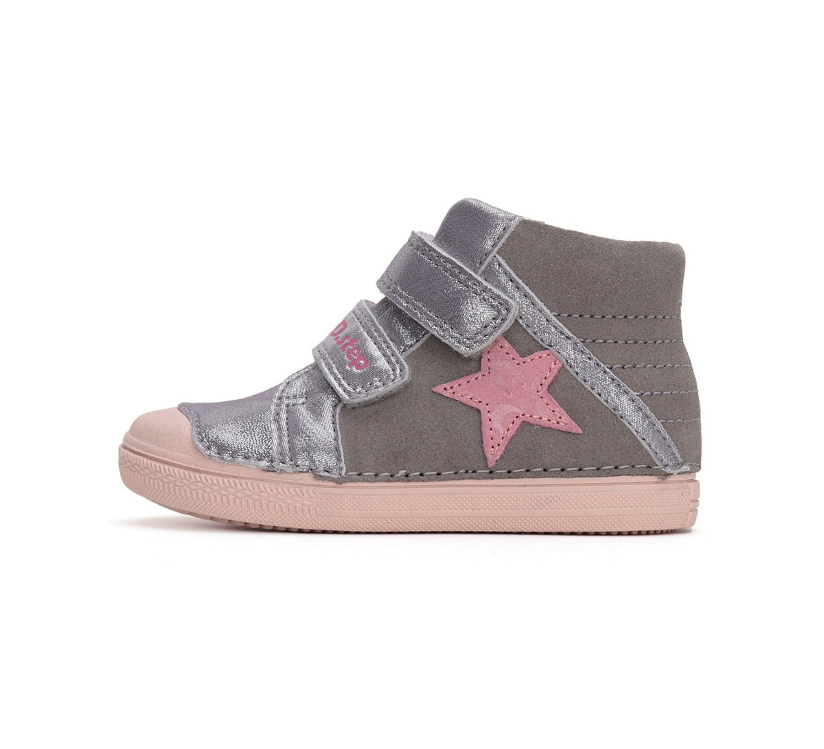 D.D.Step pantofi fetite cu scai 25-30 Grey cu stea