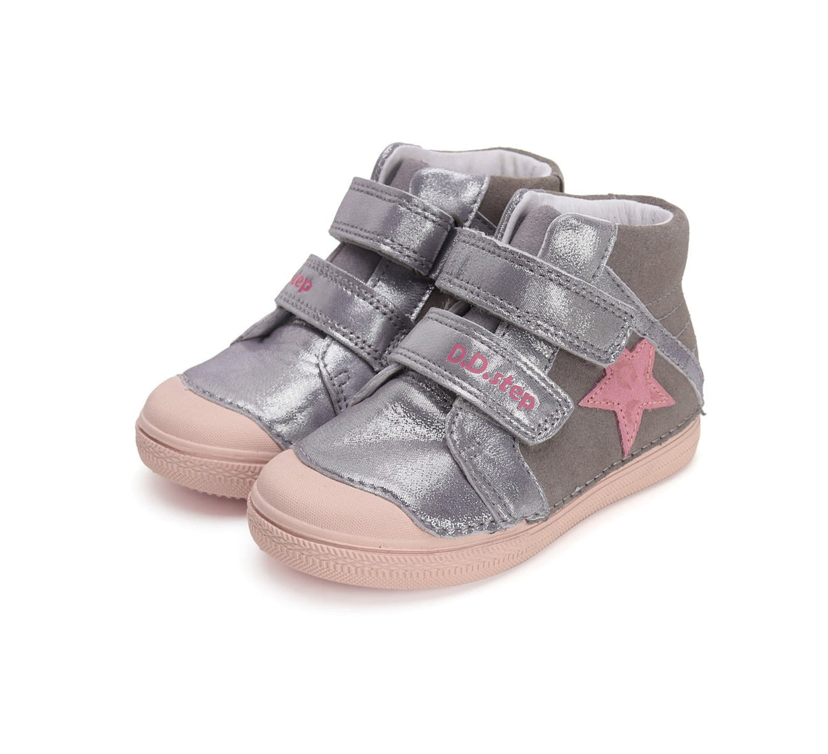 D.D.Step pantofi fetite cu scai 25-30 Grey cu stea Fő kép