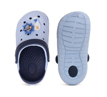 D.D.Step papuci baieti din cauciuc 26-31 Sky Blue cu masini utilitare