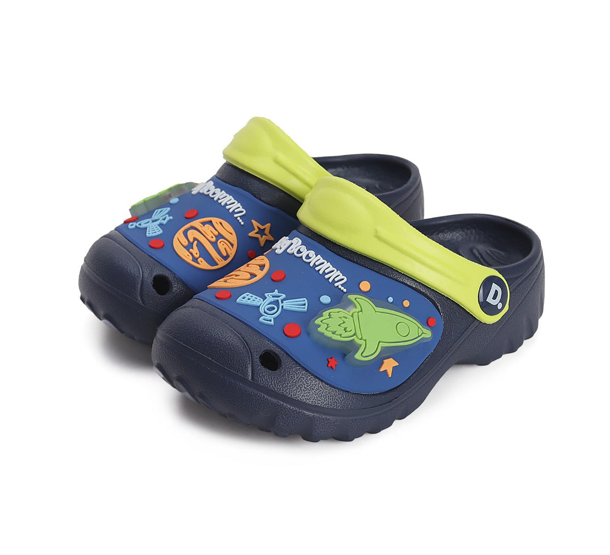 D.D.Step papuci baieti din cauciuc cu LED 20-25, Royal Blue space Imagine principală a produsului