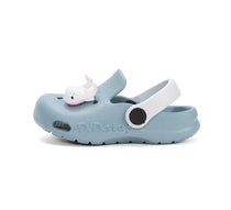 D.D.Step papuci baieti din cauciuc tip sabot 22-33 Monet Blue cu balena