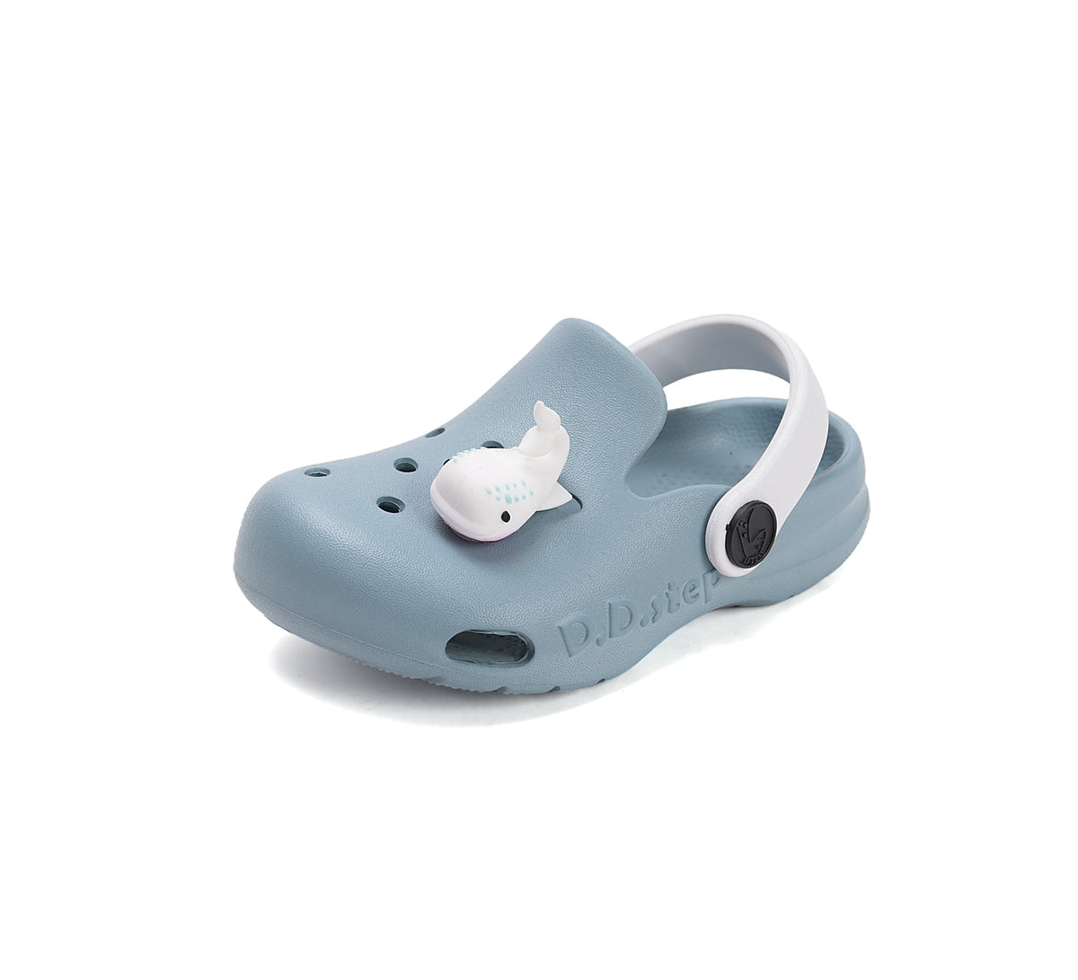 D.D.Step papuci baieti din cauciuc tip sabot 22-33 Monet Blue cu balena