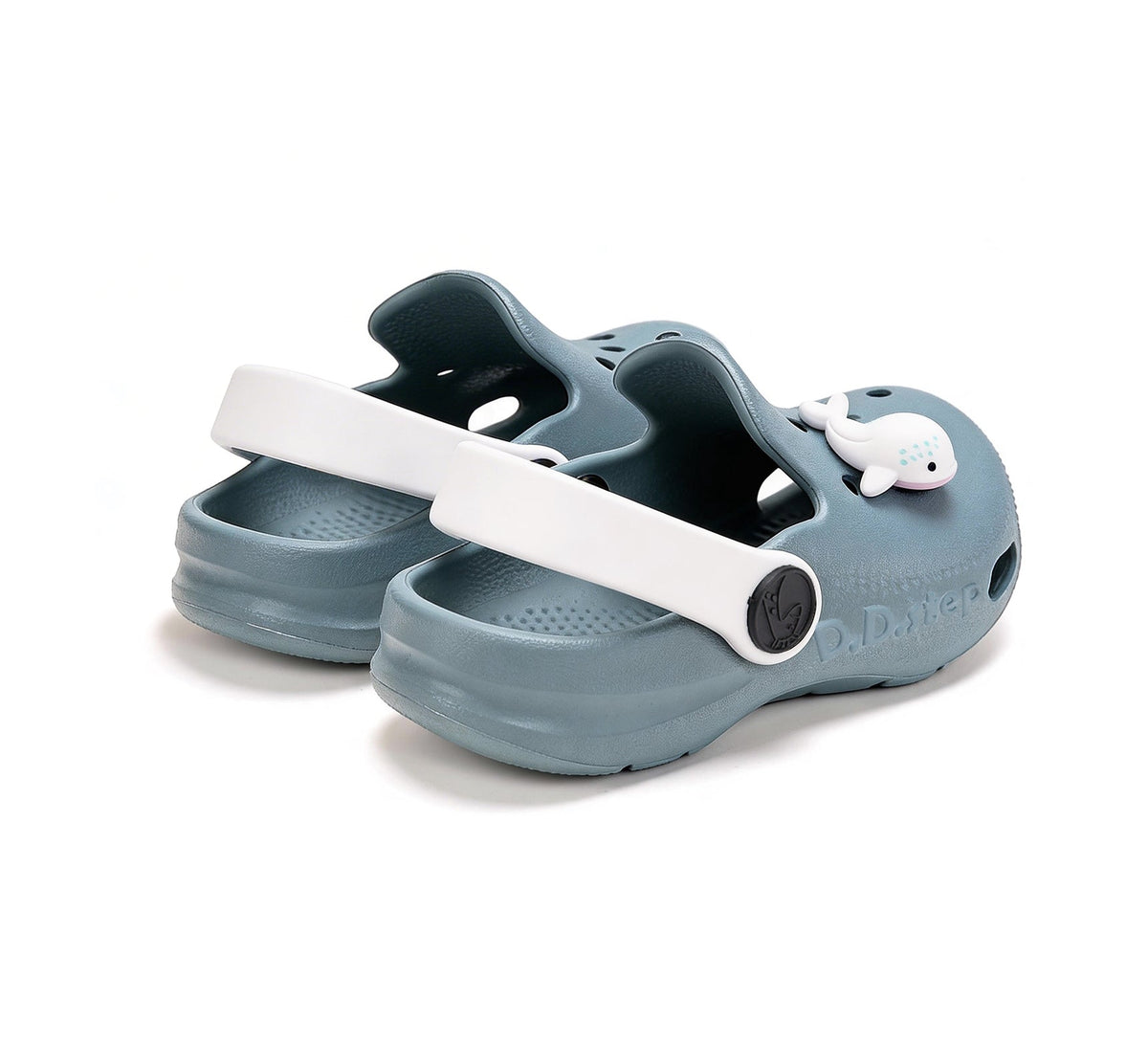D.D.Step papuci baieti din cauciuc tip sabot 22-33 Monet Blue cu balena