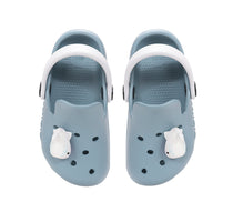 D.D.Step papuci baieti din cauciuc tip sabot 22-33 Monet Blue cu balena
