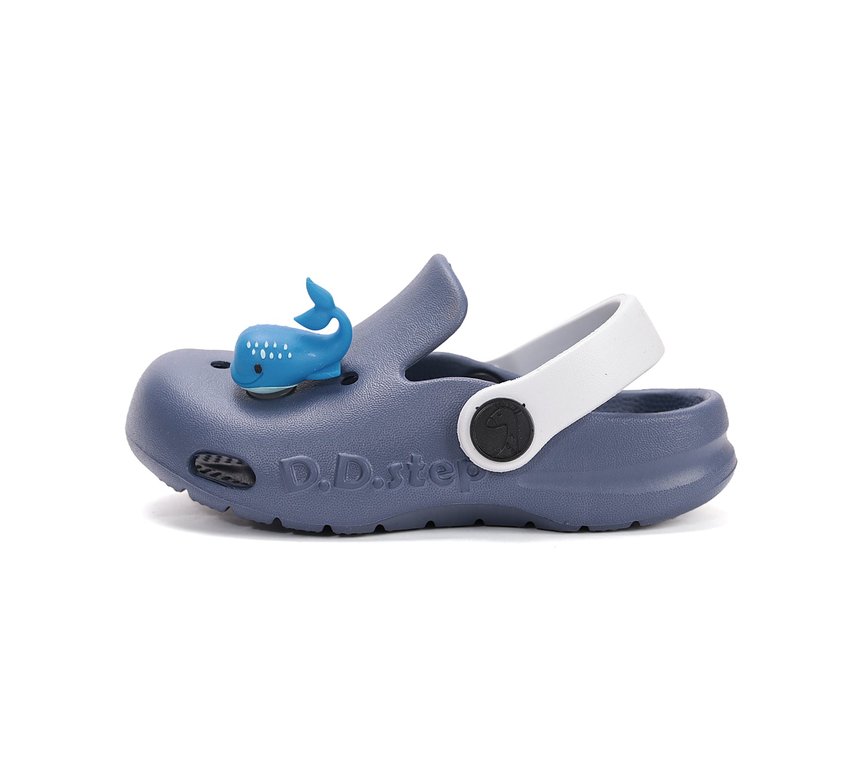 D.D.Step papuci baieti din cauciuc tip sabot 22-33 Royal Blue cu balena Imagine secundară a produsului