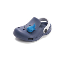 D.D.Step papuci baieti din cauciuc tip sabot 22-33 Royal Blue cu balena