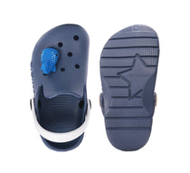 D.D.Step papuci baieti din cauciuc tip sabot 22-33 Royal Blue cu balena