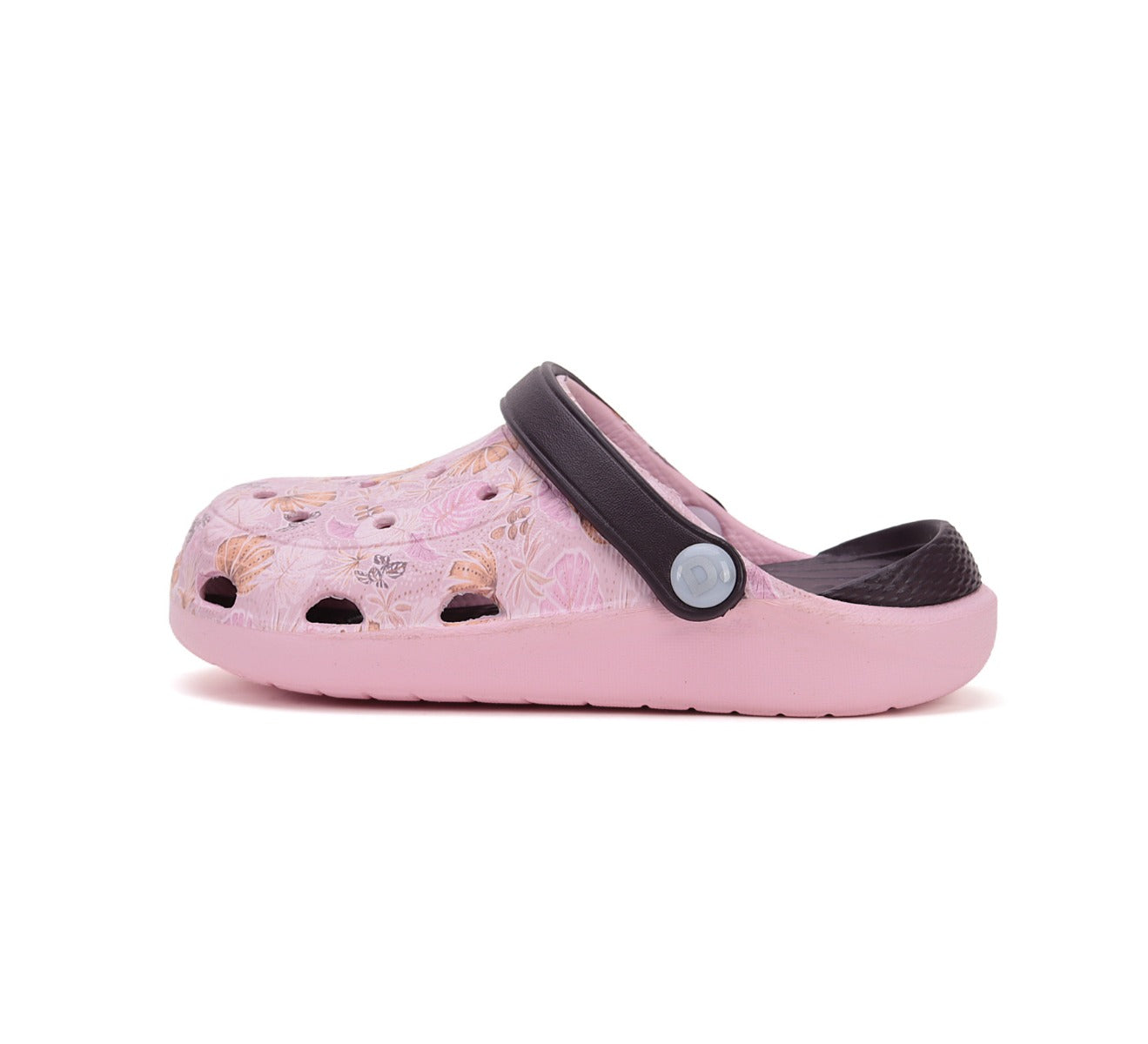D.D.Step papuci fete din cauciuc 20-31 Baby Pink cu frunze Imagine secundară a produsului