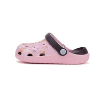 D.D.Step papuci fete din cauciuc 26-31 Baby Pink cu frunze