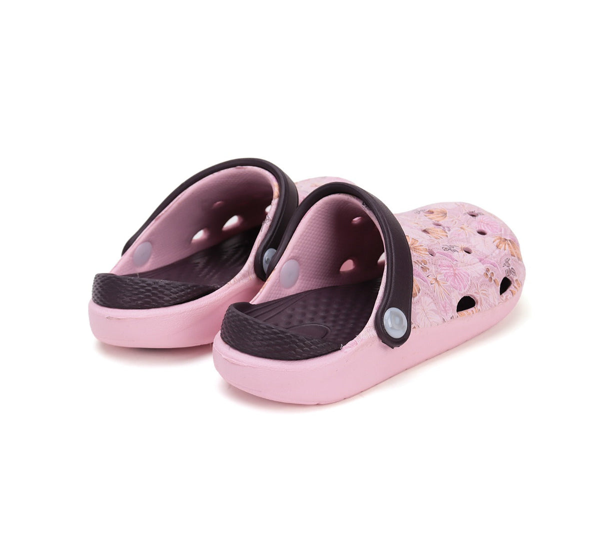 D.D.Step papuci fete din cauciuc 26-31 Baby Pink cu frunze