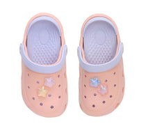 D.D.Step papuci fete din cauciuc 20-31 Baby Pink cu stelute