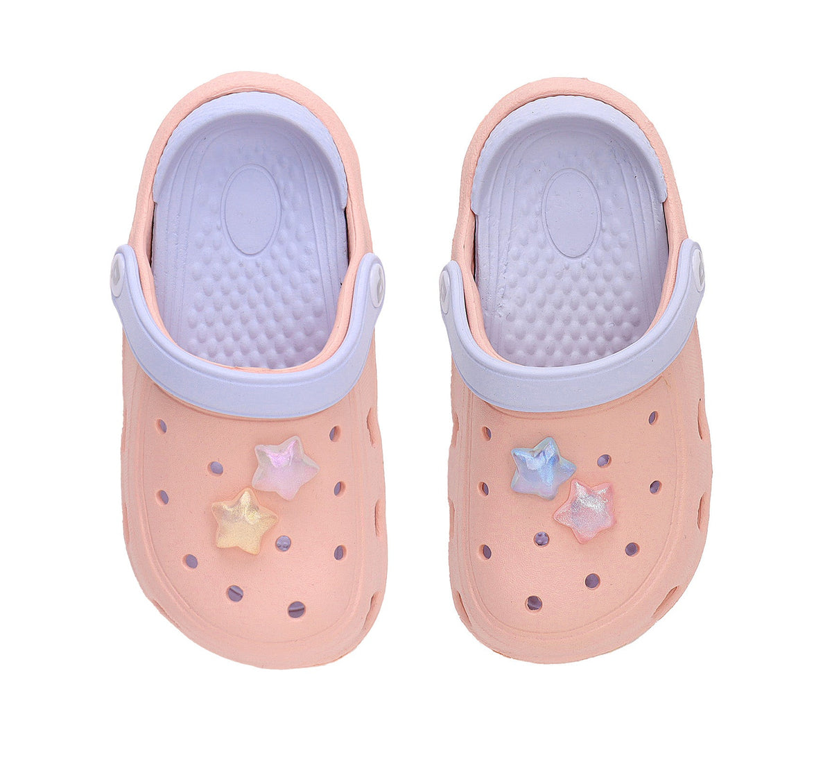 D.D.Step papuci fete din cauciuc 20-31 Baby Pink cu stelute