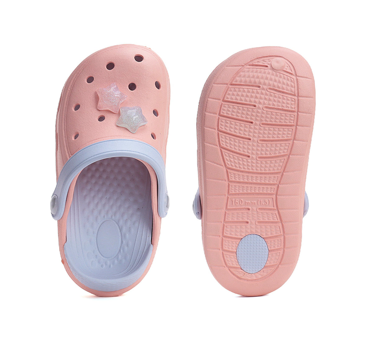 D.D.Step papuci fete din cauciuc 20-31 Baby Pink cu stelute