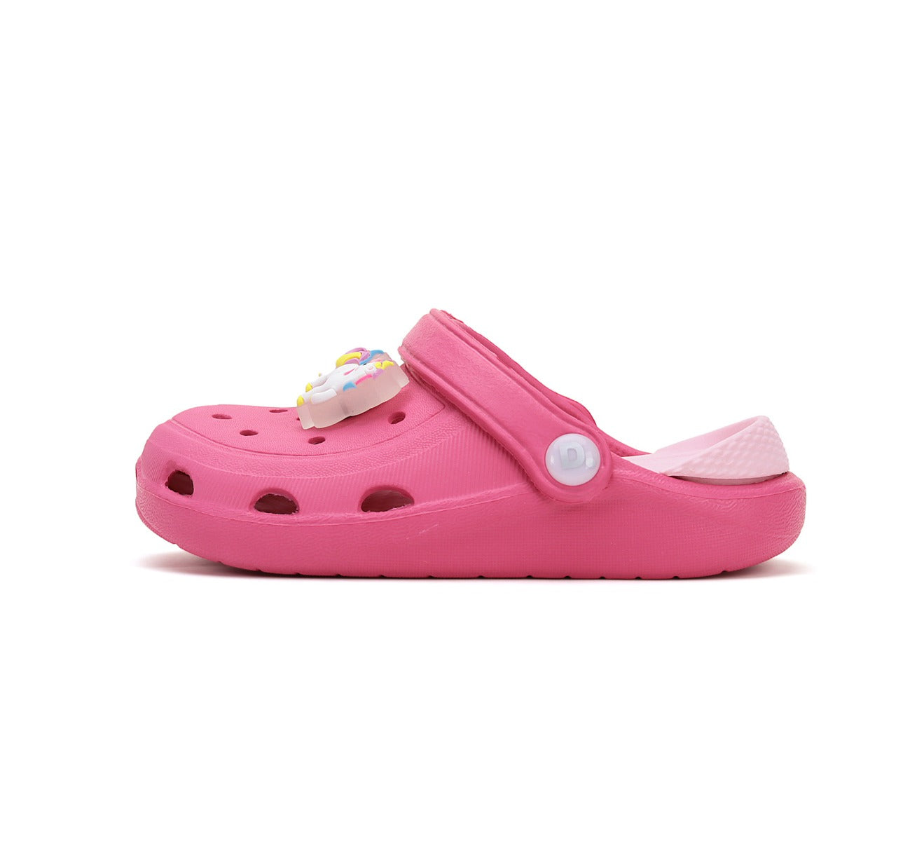 D.D.Step papuci fete din cauciuc cu LED 26-31 Dark Pink cu unicorn Imagine secundară a produsului