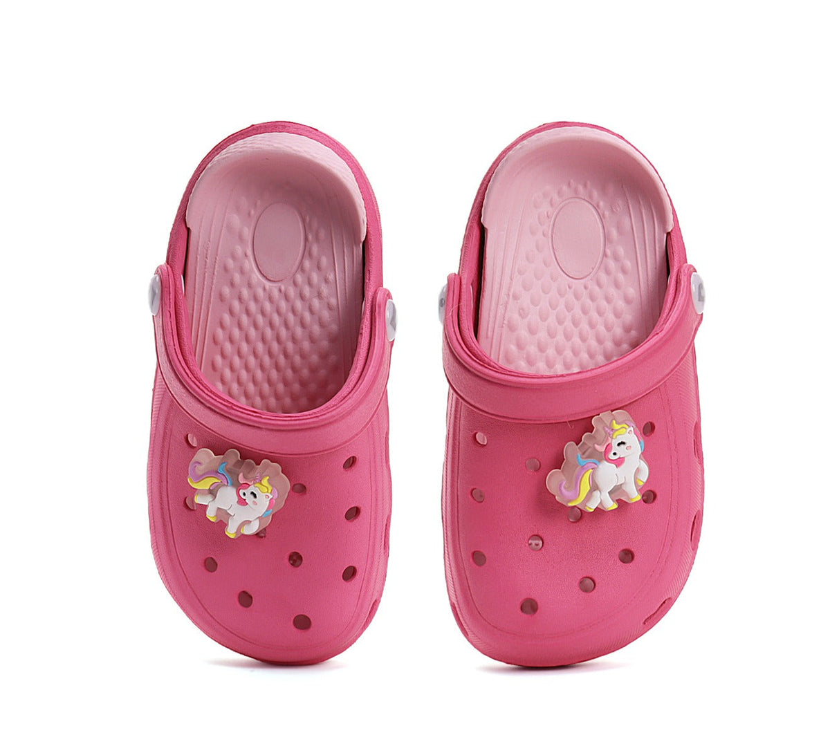 D.D.Step papuci fete din cauciuc 26-31 Dark Pink cu unicorn