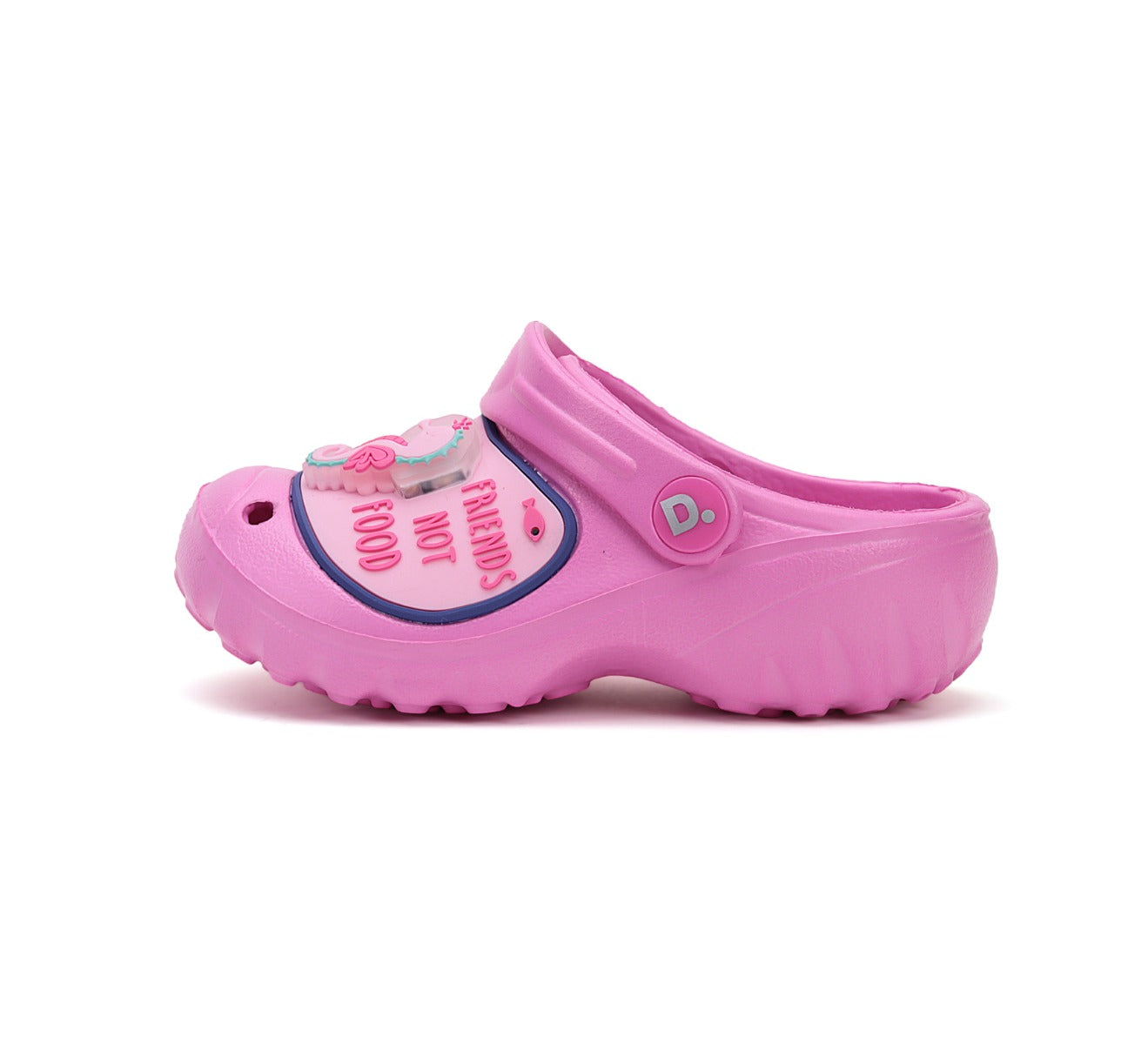 D.D.Step papuci fete din cauciuc cu LED 20-25 Dark Pink cu calut de mare Imagine secundară a produsului