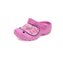 D.D.Step papuci fete din cauciuc cu LED 26-31 Dark Pink cu calut de mare