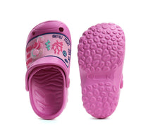 D.D.Step papuci fete din cauciuc cu LED 20-25 Dark Pink cu calut de mare