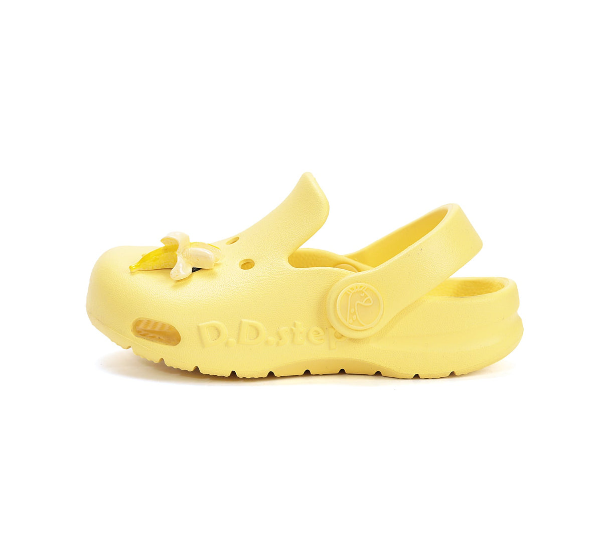 D.D.Step papuci fete din cauciuc tip sabot 22-33 Lemon cu banana