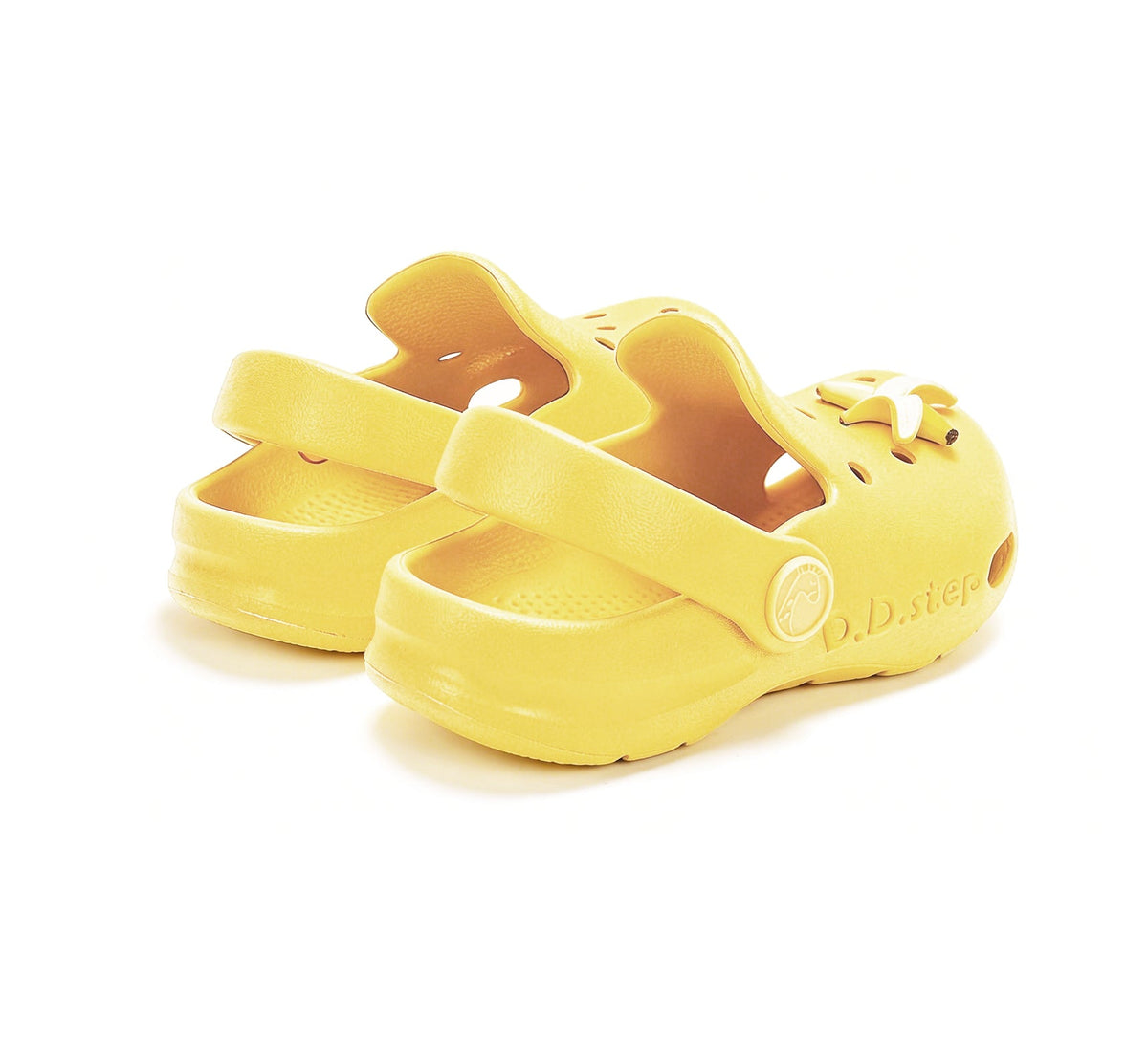 D.D.Step papuci fete din cauciuc tip sabot 22-33 Lemon cu banana