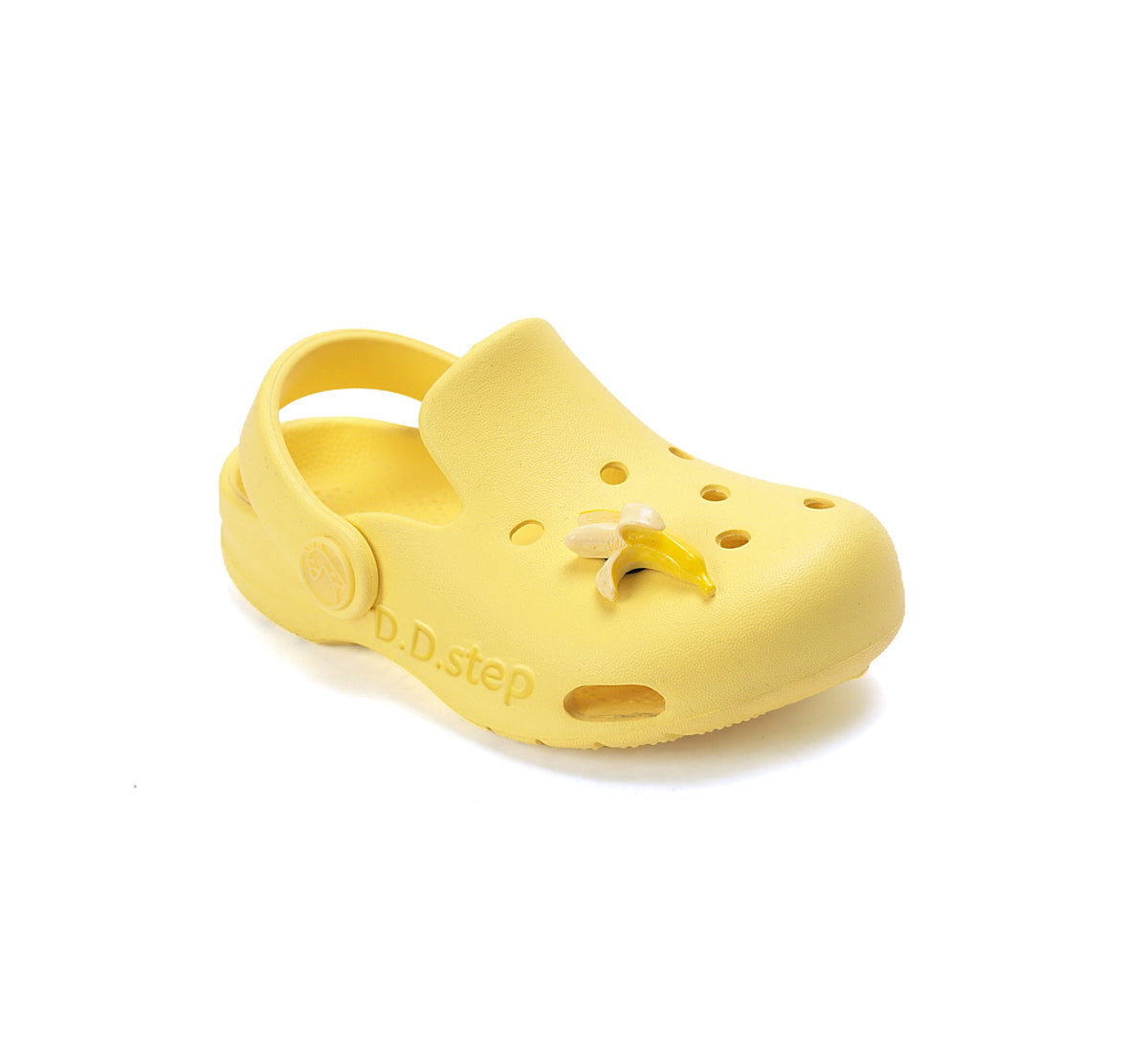 D.D.Step papuci fete din cauciuc tip sabot 22-33 Lemon cu banana