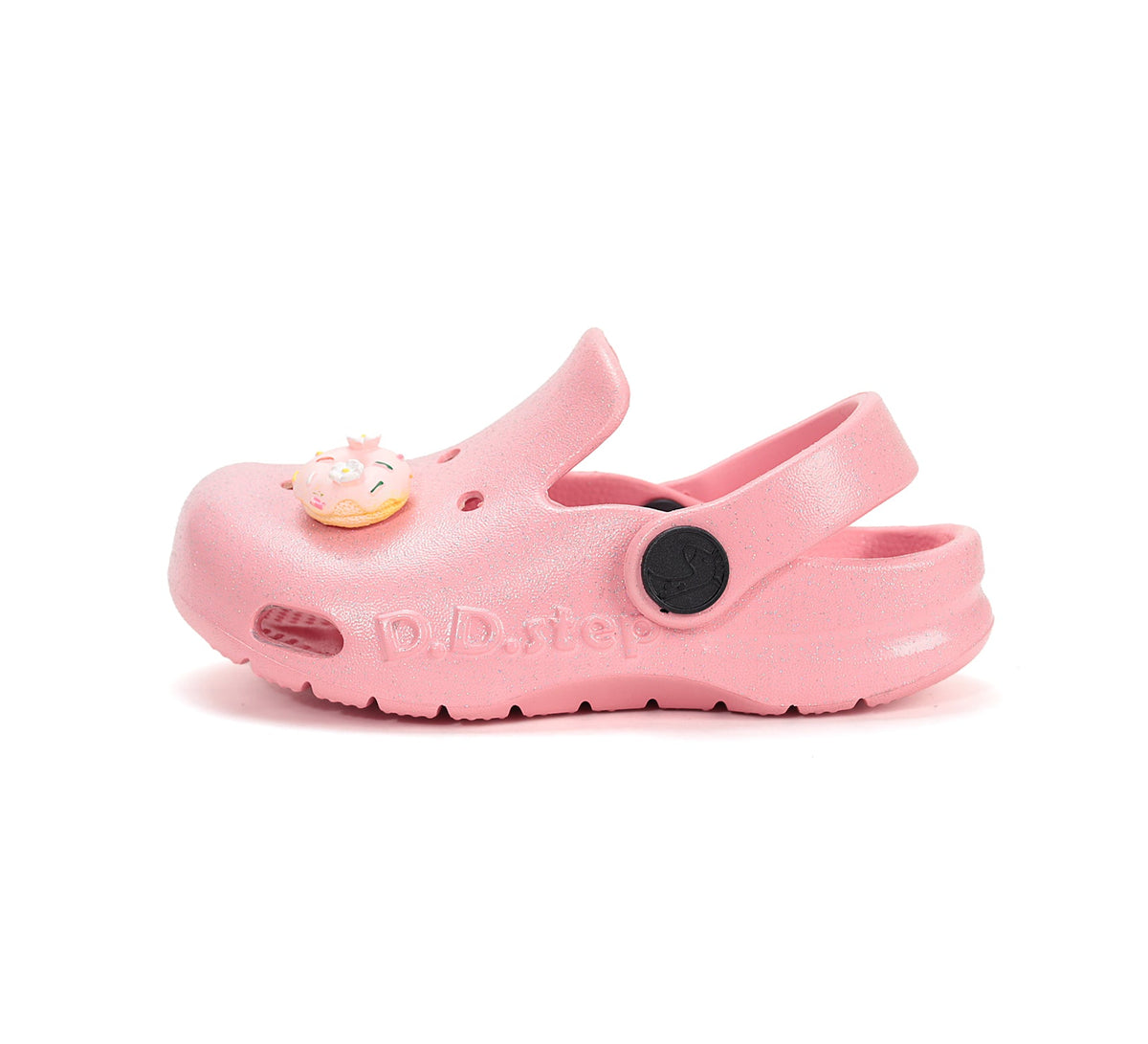 D.D.Step papuci fete din cauciuc tip sabot 22-33 Water Lili Pink cu gogoasa