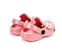 D.D.Step papuci fete din cauciuc tip sabot 22-33 Water Lili Pink cu gogoasa