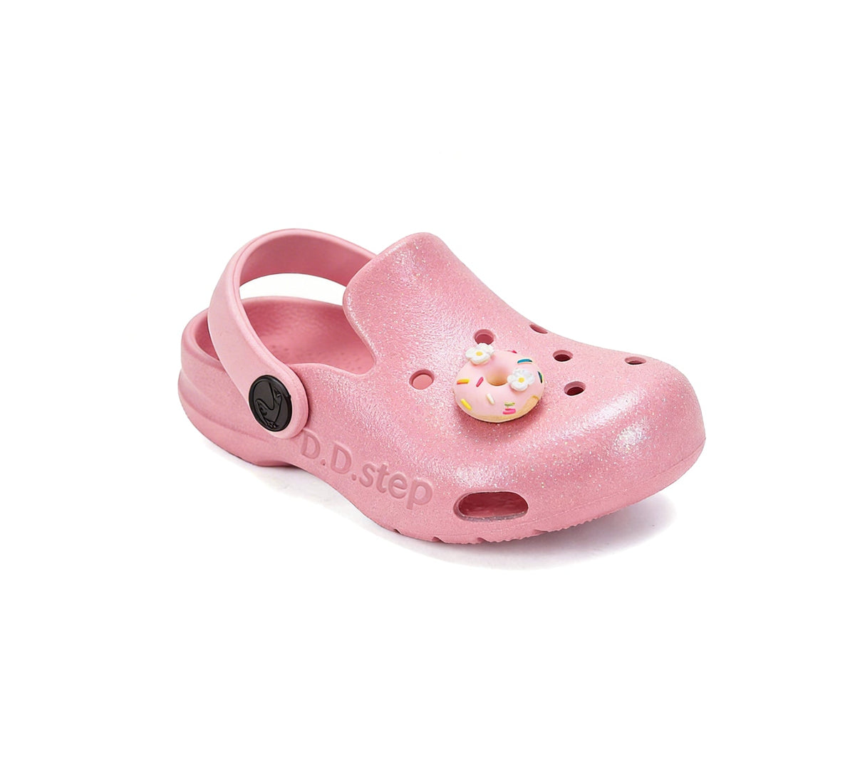 D.D.Step papuci fete din cauciuc tip sabot 22-33 Water Lili Pink cu gogoasa