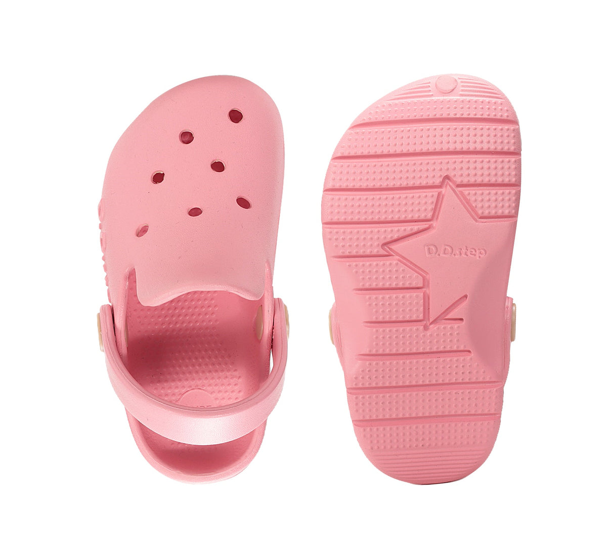 D.D.Step papuci fete din cauciuc tip sabot 22-33 Water Lily Pink