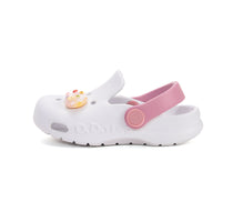 D.D.Step papuci fete din cauciuc tip sabot 22-33 White cu gogoasa