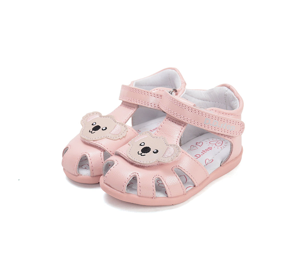 D.D.Step sandale fete 18-25 Baby Pink cu ursulet Imagine principală a produsului