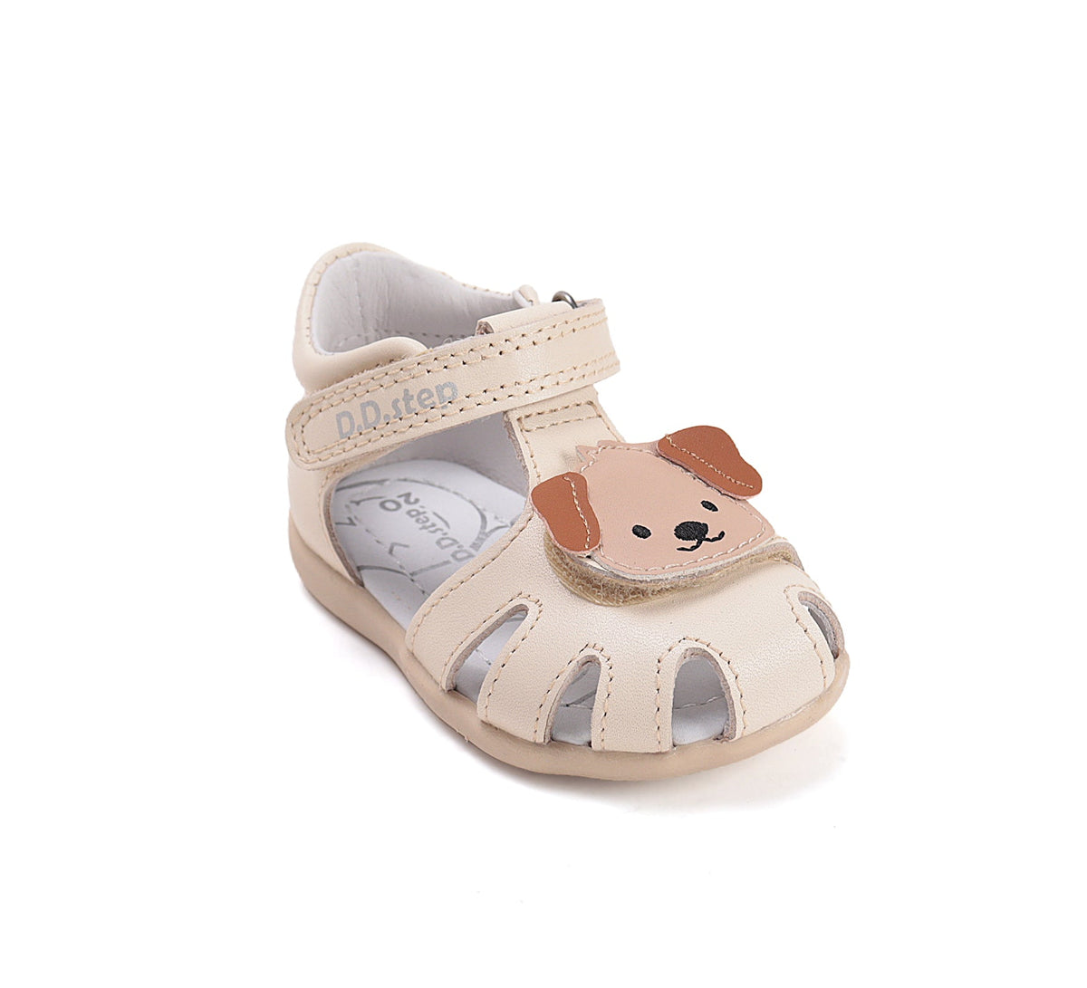 D.D.Step sandale baieti 18-25 Cream cu catel