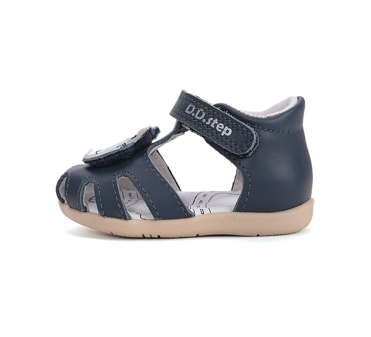 D.D.Step sandale baieti 18-25 Royal Blue cu hippo