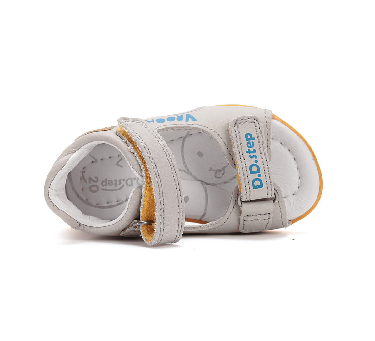 D.D.Step sandale baieti 25-30 Light Grey cu excavator
