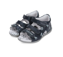D.D.Step sandale baieti 19-24, Royal Blue cu calut balansoar