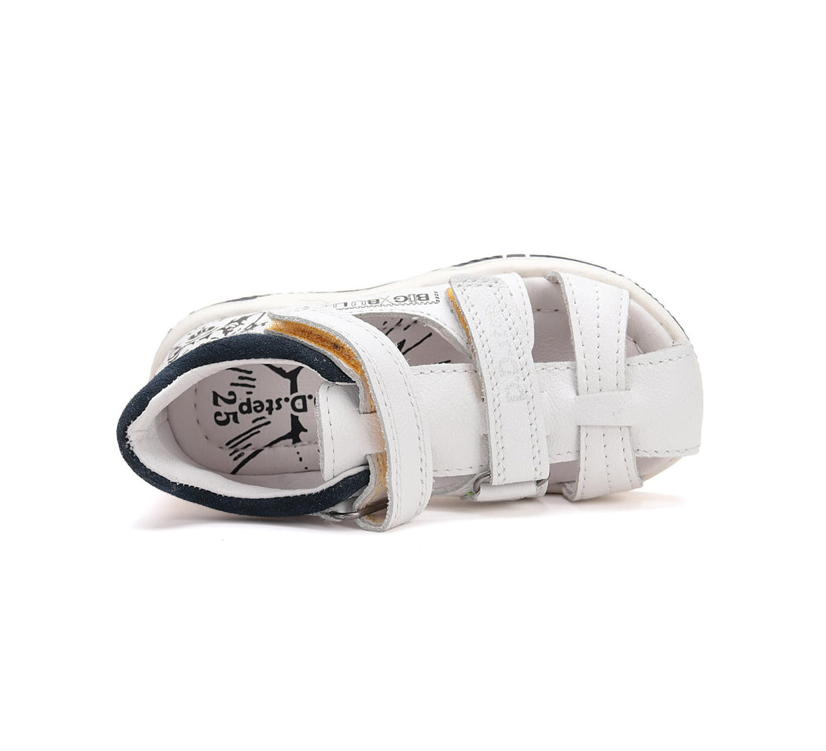 D.D.Step sandale baieti 25-30 White cu caine
