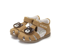 D.D.Step sandale baieti 19-24 Yellow cu ursulet
