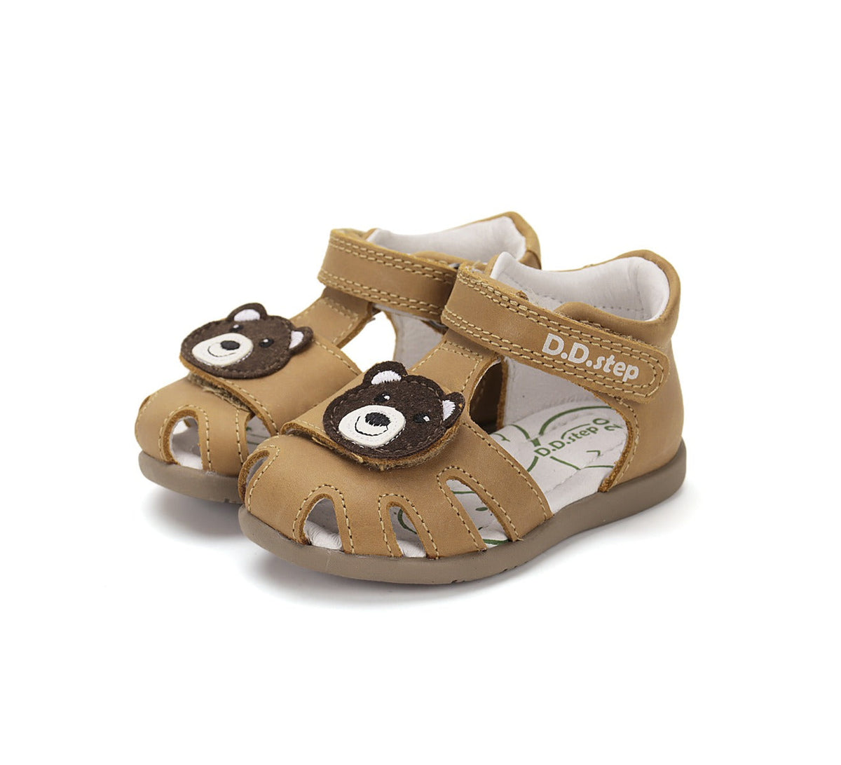 D.D.Step sandale baieti 19-24 Yellow cu ursulet